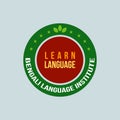 Learn Language. Bengali Language Institute logo design.